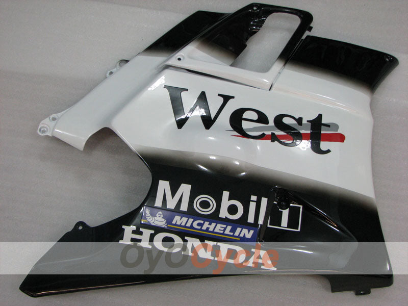 Fairing kit for 91-94 Honda CBR600 F2 - White, Black - West #OYO87904769