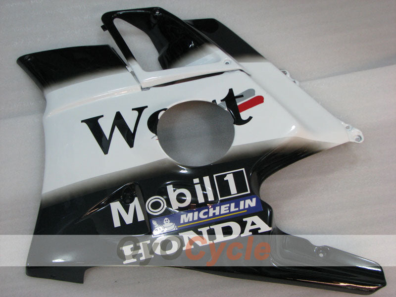 Fairing kit for 91-94 Honda CBR600 F2 - White, Black - West #OYO87904769