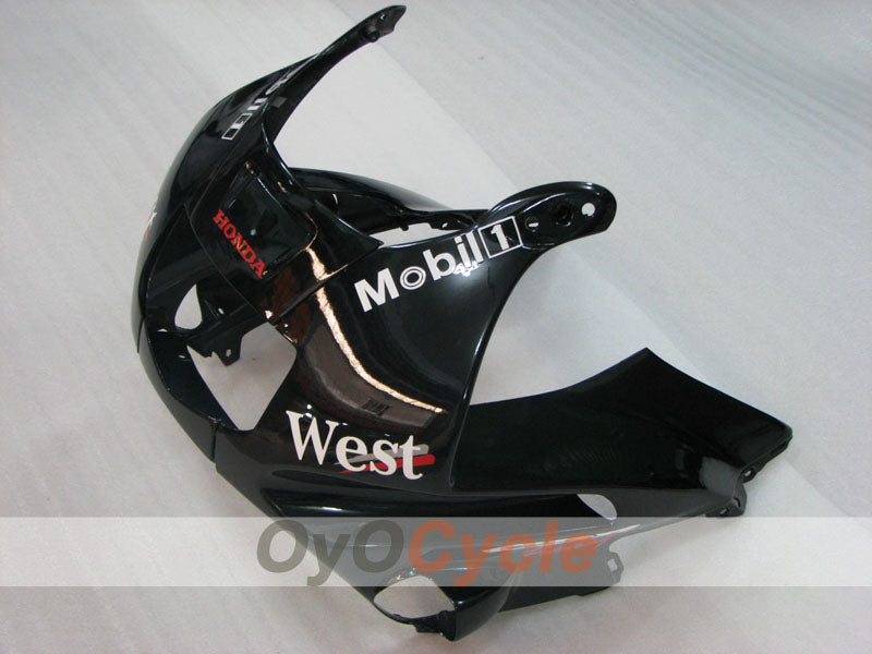 Fairing kit for 91-94 Honda CBR600 F2 - White, Black - West #OYO87904769