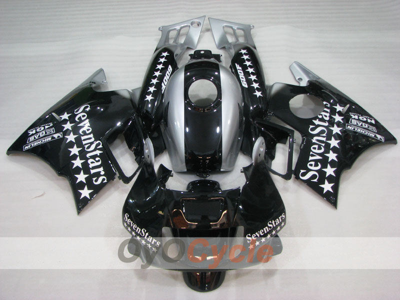 Fairing kit for 91-94 Honda CBR600 F2 - Black, Silver - SevenStars #OYO87904776 Secondary image