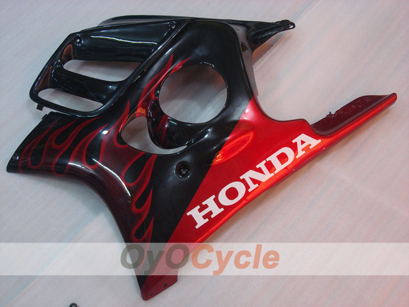 Injection Fairing kit for 97-98 CBR600F3 - Red, Black - Flame #OYO87904799