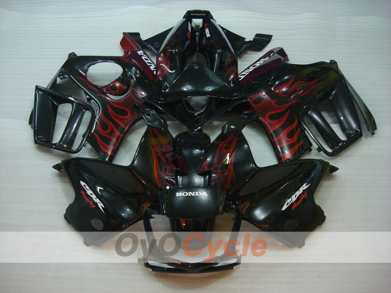 Injection Fairing kit for 97-98 CBR600F3 - Red, Black - Flame #OYO87904799