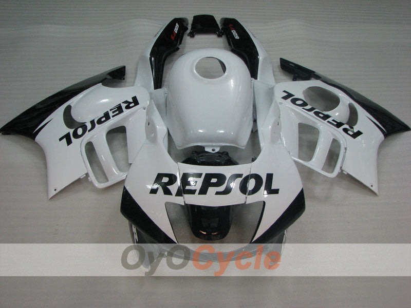 Injection Fairing kit for 95-96 CBR600F3 - White, Black - Repsol #OYO87904779