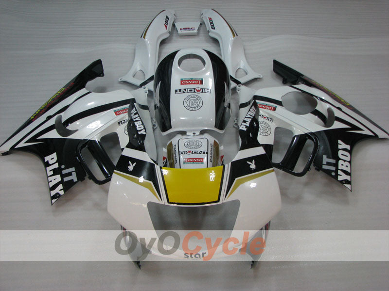 Injection Fairing kit for 97-98 CBR600F3 - White, Black - PlayBoy #OYO87904802 Secondary image