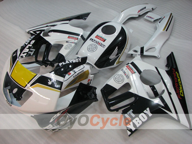 Injection Fairing kit for 95-96 CBR600F3 - White, Black - PlayBoy #OYO87904780 Secondary image