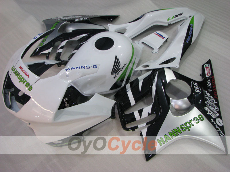 Injection Fairing kit for 95-96 CBR600F3 - White, Black - HANN Spree #OYO87904781 Main image