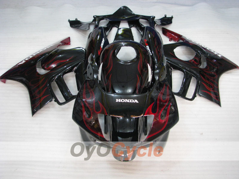 Injection Fairing kit for 95-96 CBR600F3 - Red, Black - Flame #OYO87900018