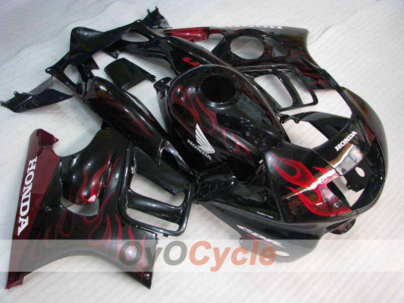 Injection Fairing kit for 95-96 CBR600F3 - Red, Black - Flame #OYO87900018 Main image