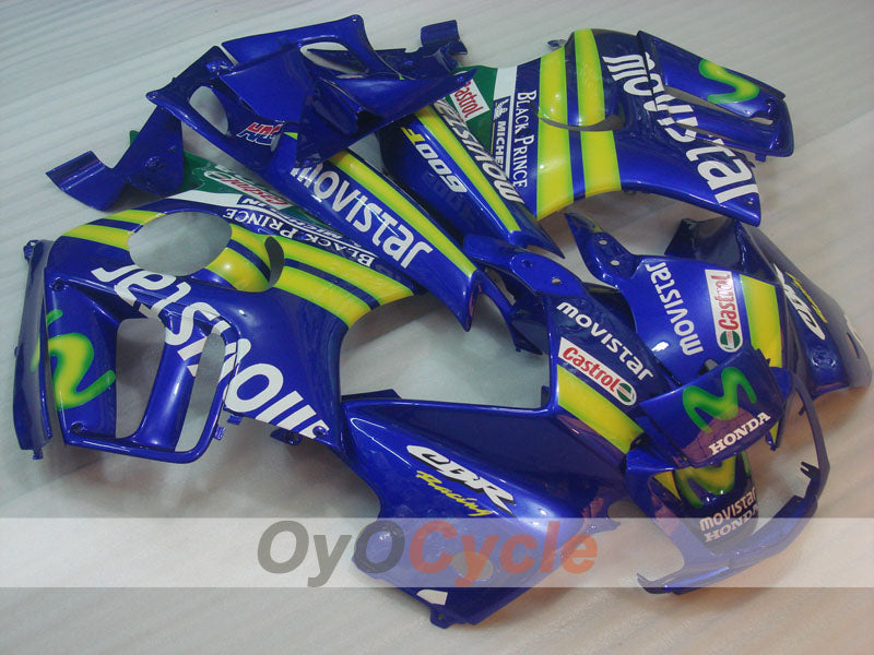 Injection Fairing kit for 95-96 CBR600F3 - Yellow, Blue - Castrol, Movistar #OYO87900023