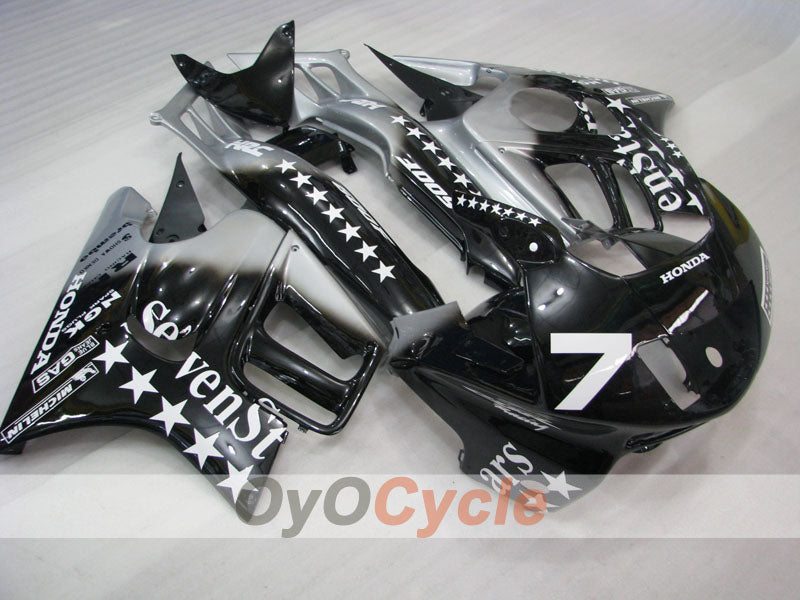 Injection Fairing kit for 97-98 CBR600F3 - Black, Grey - SevenStars #OYO87900102 Main image