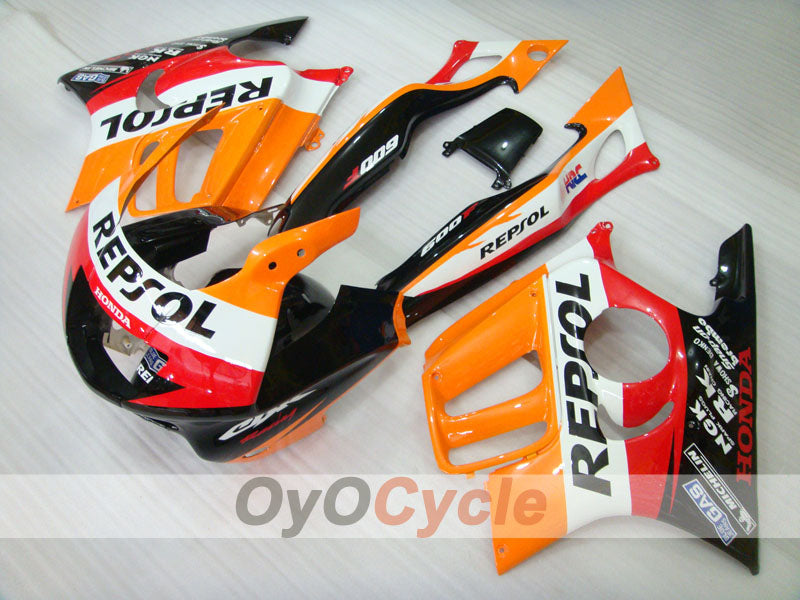 Injection Fairing kit for 97-98 CBR600F3 - Orange, Black - Repsol #OYO87900098 Main image