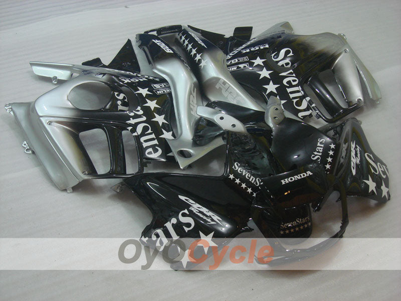 Injection Fairing kit for 95-96 CBR600F3 - Black, Silver - SevenStars #OYO87904797