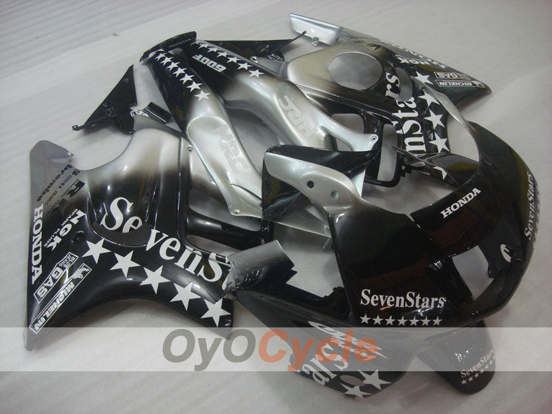Injection Fairing kit for 97-98 CBR600F3 - Black, Grey - SevenStars #OYO87904819 Main image
