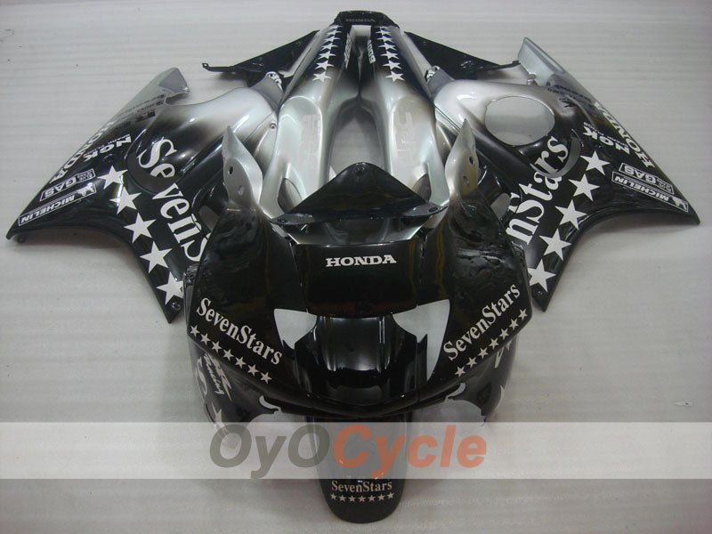 Injection Fairing kit for 95-96 CBR600F3 - Black, Silver - SevenStars #OYO87904797