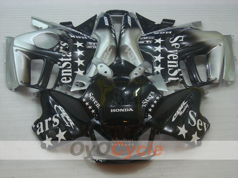 Injection Fairing kit for 95-96 CBR600F3 - Black, Silver - SevenStars #OYO87904797