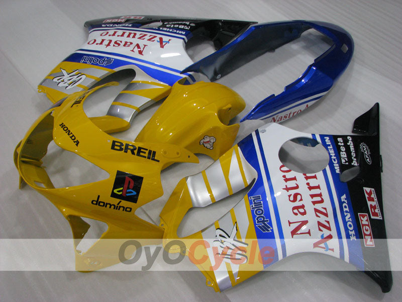 Injection Fairing kit for 99-00 CBR600F4 - Yellow, White, Black - Nastro Azzurro #OYO87904823