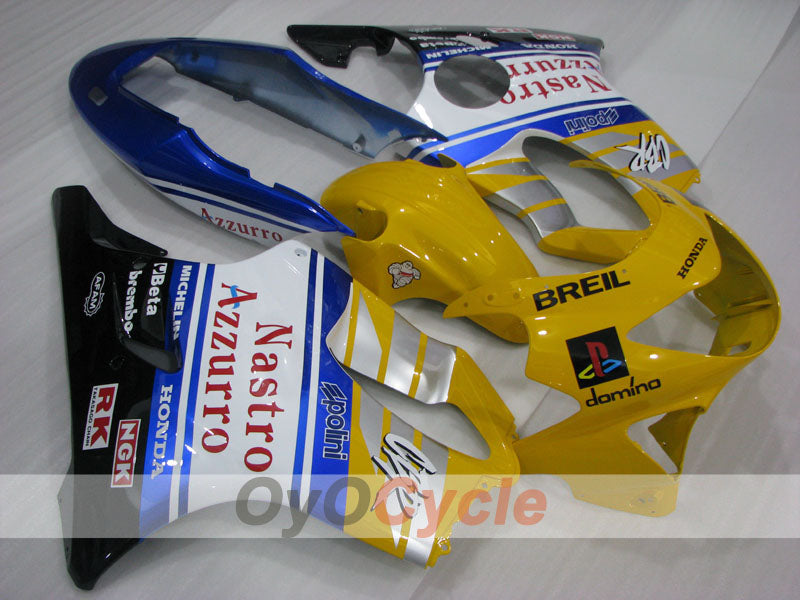 Injection Fairing kit for 99-00 CBR600F4 - Yellow, White, Black - Nastro Azzurro #OYO87904823