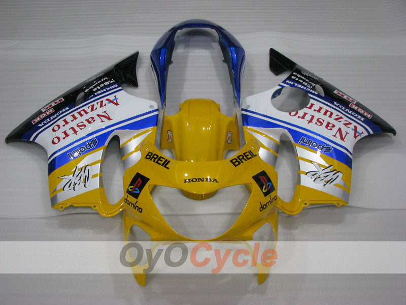 Injection Fairing kit for 99-00 CBR600F4 - Yellow, White, Black - Nastro Azzurro #OYO87904823