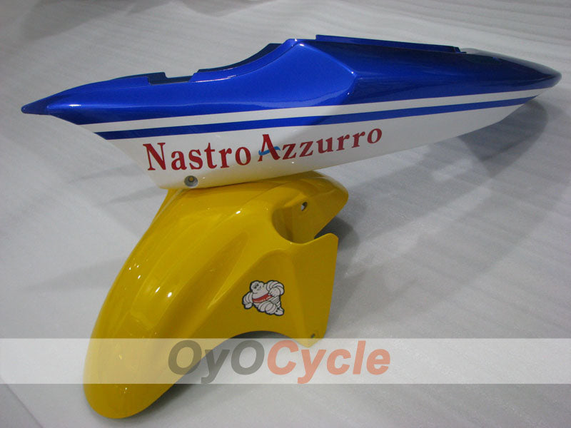 Injection Fairing kit for 99-00 CBR600F4 - Yellow, White, Black - Nastro Azzurro #OYO87904823