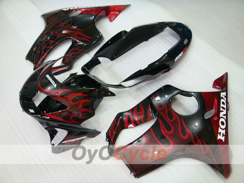 Injection Fairing kit for 99-00 CBR600F4 - Red, Black - Flame #OYO87900110