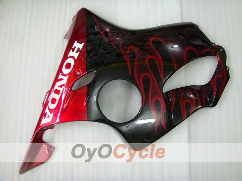 Injection Fairing kit for 99-00 CBR600F4 - Red, Black - Flame #OYO87900110