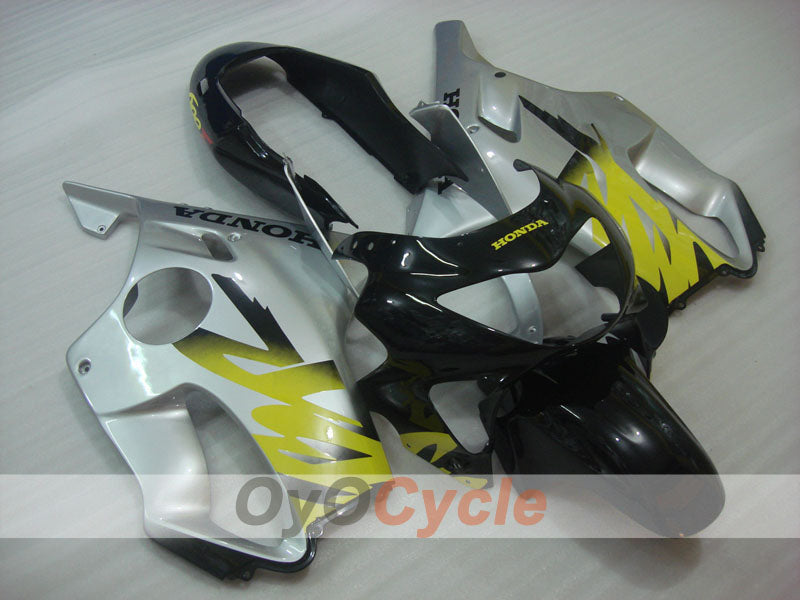 Injection Fairing kit for 99-00 CBR600F4 - Black, Silver - Factory Style #OYO87900119 Main image