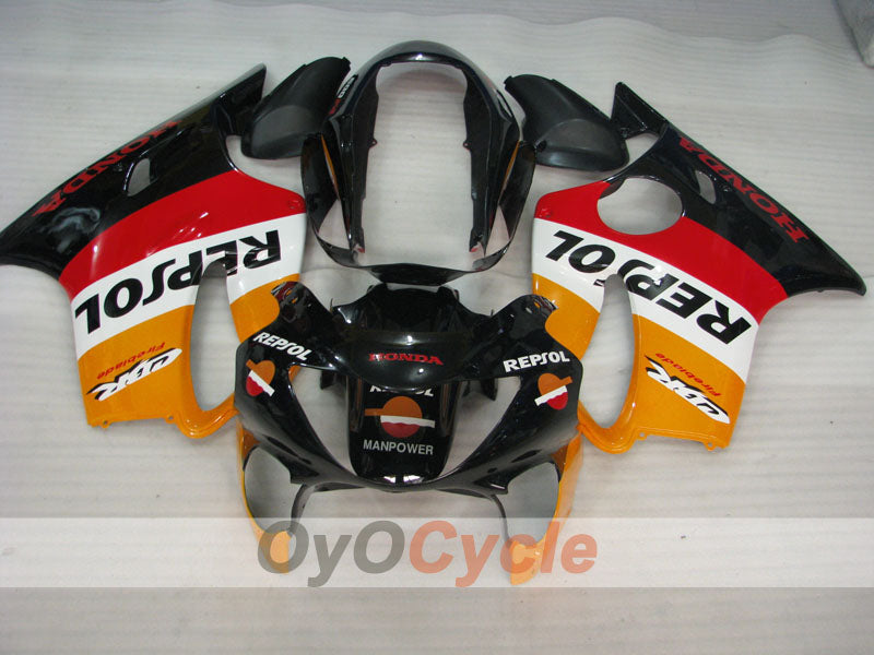 Injection Fairing kit for 99-00 CBR600F4 - Red, Black - Repsol #OYO87900140