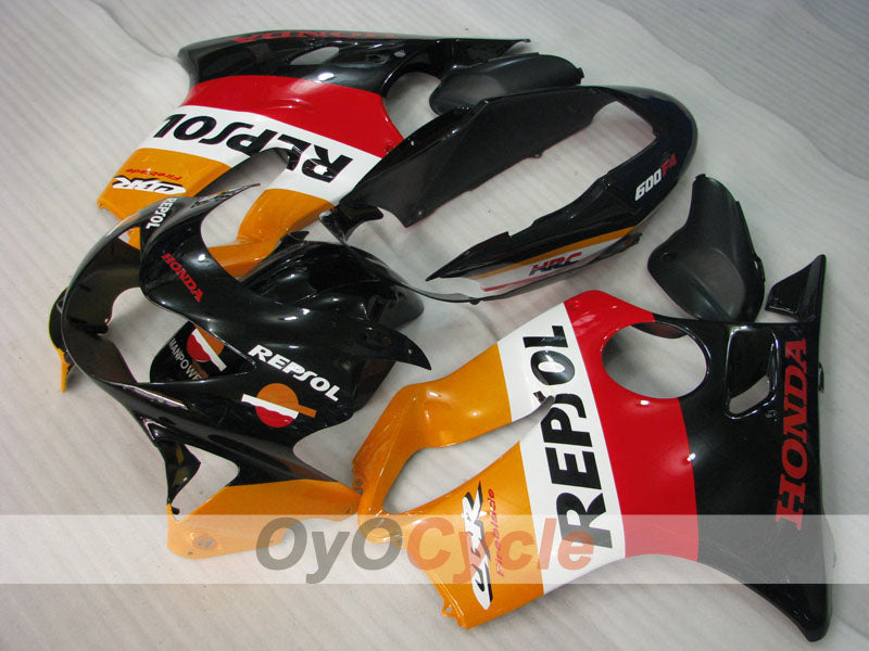 Injection Fairing kit for 99-00 CBR600F4 - Red, Black - Repsol #OYO87900140