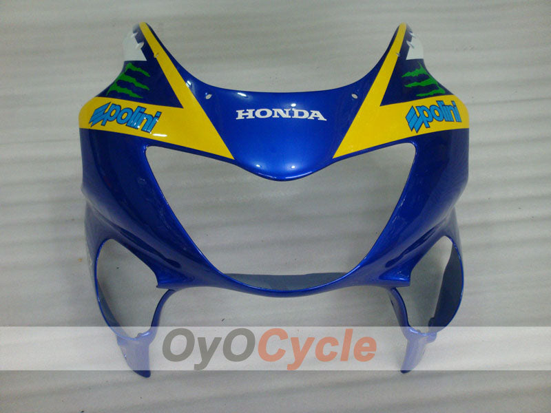 Injection Fairing kit for 99-00 CBR600F4 - Yellow, Blue - Monster, MOTUL #OYO87904844