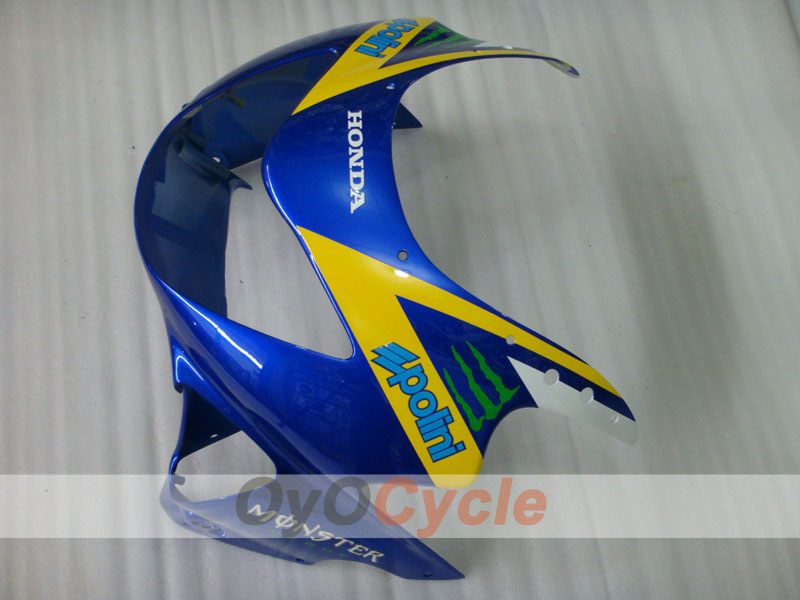 Injection Fairing kit for 99-00 CBR600F4 - Yellow, Blue - Monster, MOTUL #OYO87904844
