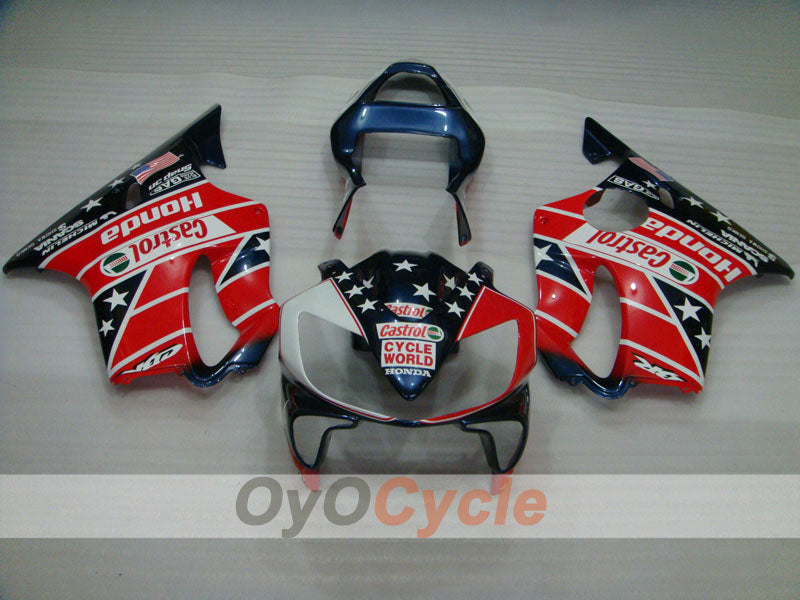 Injection Fairing kit for 04-07 CBR600F4i - Red, Blue - Castrol #OYO87904851 Secondary image