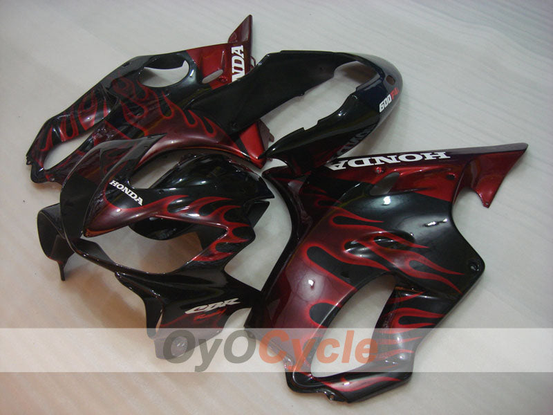 Injection Fairing kit for 04-07 CBR600F4i - Red, Black - Flame #OYO87904857
