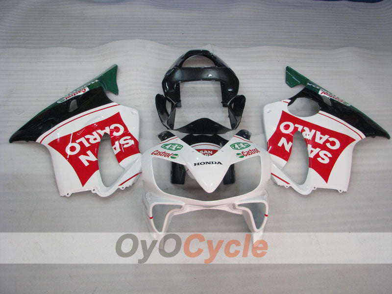 Injection Fairing kit for 01-03 CBR600F4i - Red, White - San Carlo #OYO87904861 Secondary image