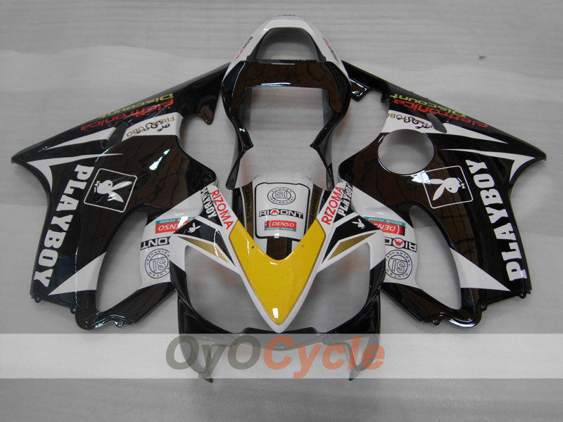 Injection Fairing kit for 01-03 CBR600F4i - White, Black - PlayBoy #OYO87904863 Secondary image