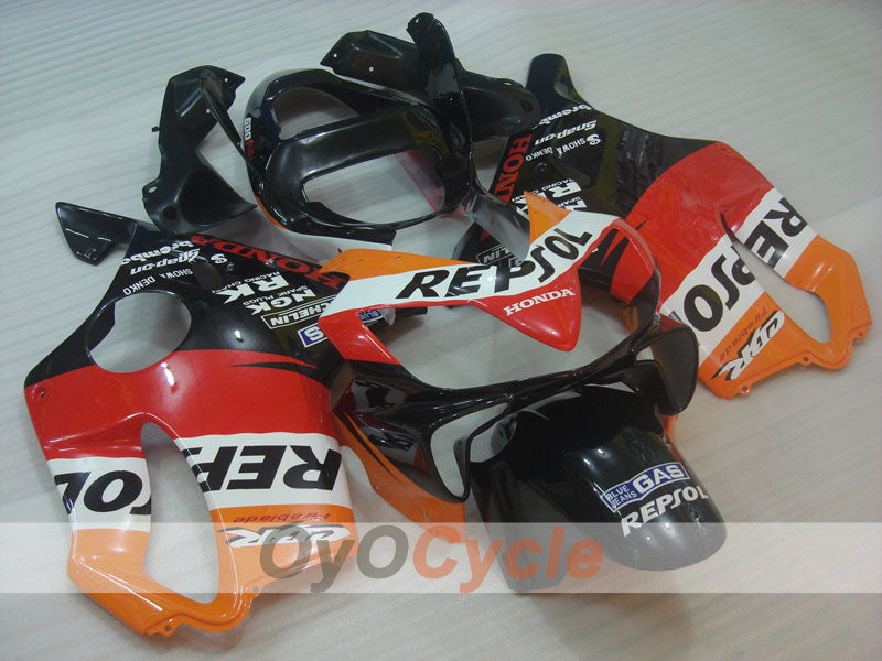 Injection Fairing kit for 01-03 CBR600F4i - Orange, Black - MICHELIN, Repsol #OYO87904871