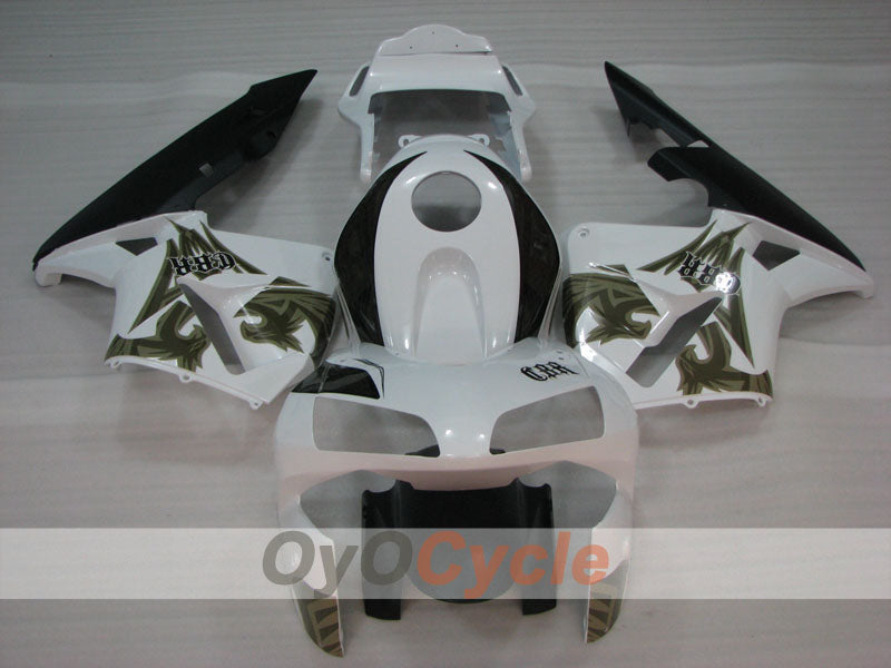 Injection Fairing kit for 03-04 CBR600RR - White, Black - Factory Style #OYO87904892