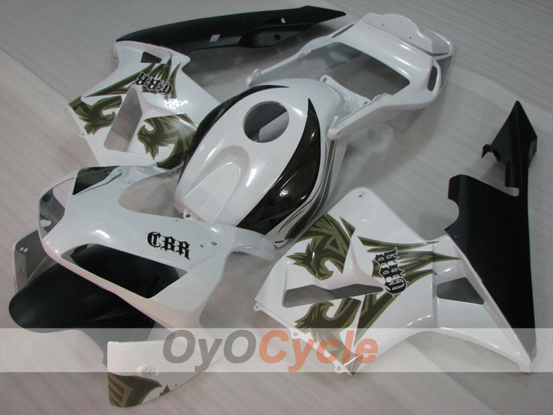 Injection Fairing kit for 03-04 CBR600RR - White, Black - Factory Style #OYO87904892