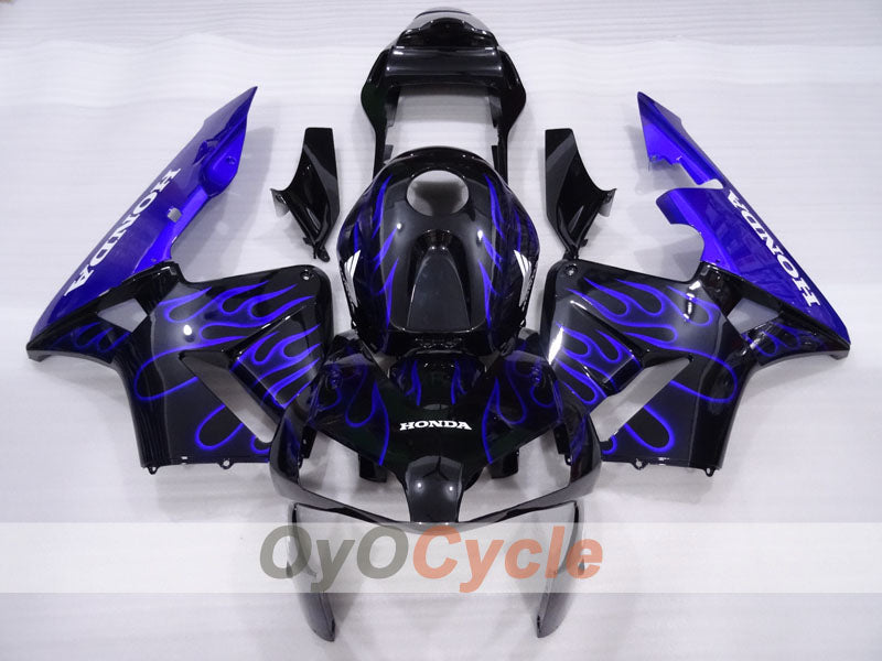 Injection Fairing kit for 03-04 CBR600RR - Blue, Black - Flame #OYO87904894