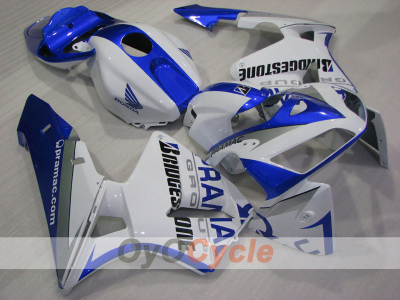 Injection Fairing kit for 03-04 CBR600RR - Blue, White - PRAMAC #OYO87904898