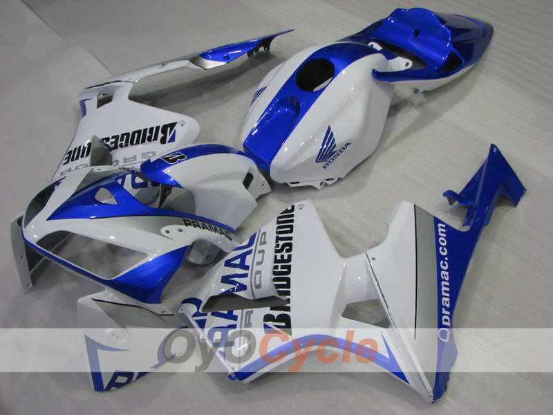 Injection Fairing kit for 03-04 CBR600RR - Blue, White - PRAMAC #OYO87904898 Main image