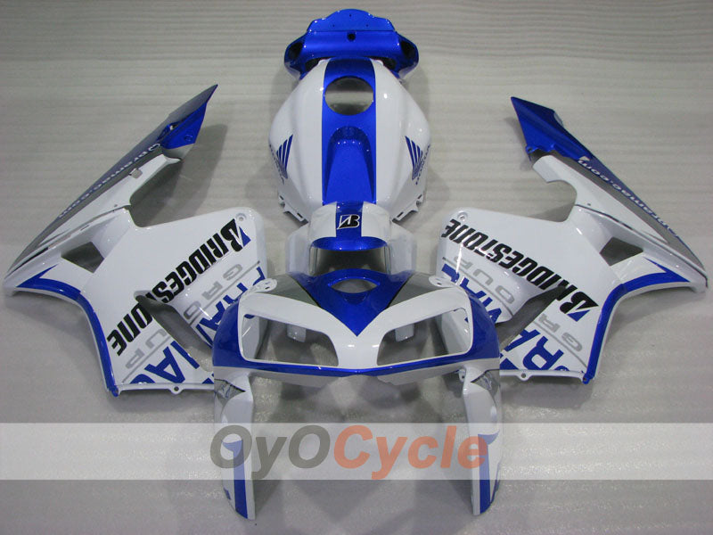 Injection Fairing kit for 03-04 CBR600RR - Blue, White - PRAMAC #OYO87904898