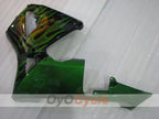Injection Fairing kit for 03-04 CBR600RR - Green, Black - Flame #OYO87904899