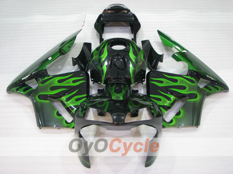 Injection Fairing kit for 03-04 CBR600RR - Green, Black - Flame #OYO87904899 Secondary image