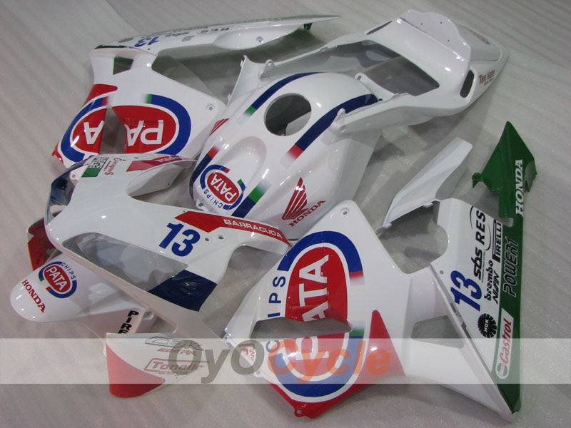 Injection Fairing kit for 03-04 CBR600RR - Red, White - PATA #OYO87904900