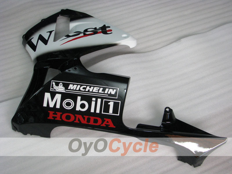 Injection Fairing kit for 03-04 CBR600RR - White, Black - West #OYO87904907