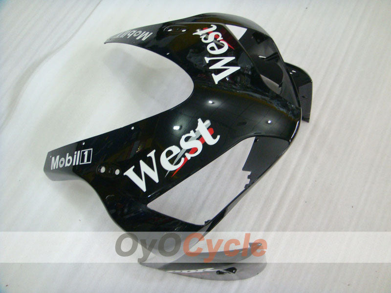Injection Fairing kit for 03-04 CBR600RR - White, Black - West #OYO87904908