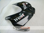Injection Fairing kit for 03-04 CBR600RR - White, Black - West #OYO87904908