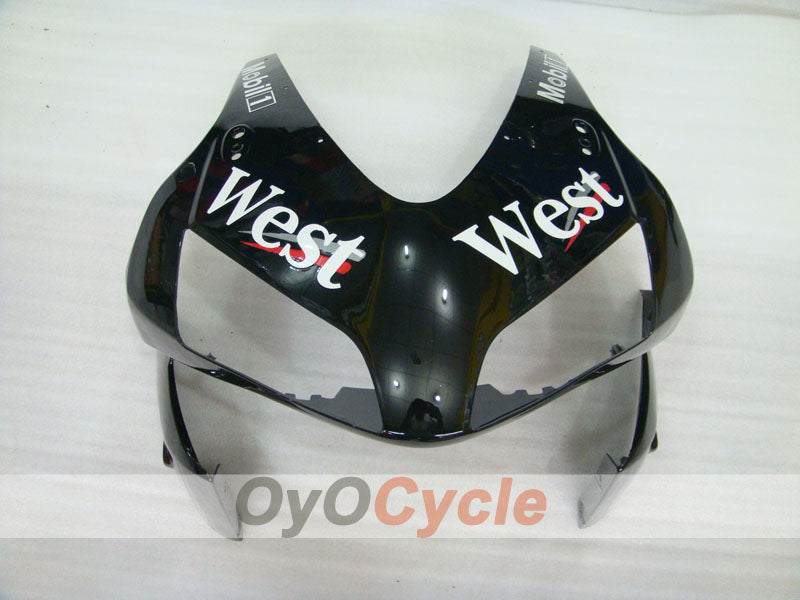 Injection Fairing kit for 03-04 CBR600RR - White, Black - West #OYO87904908