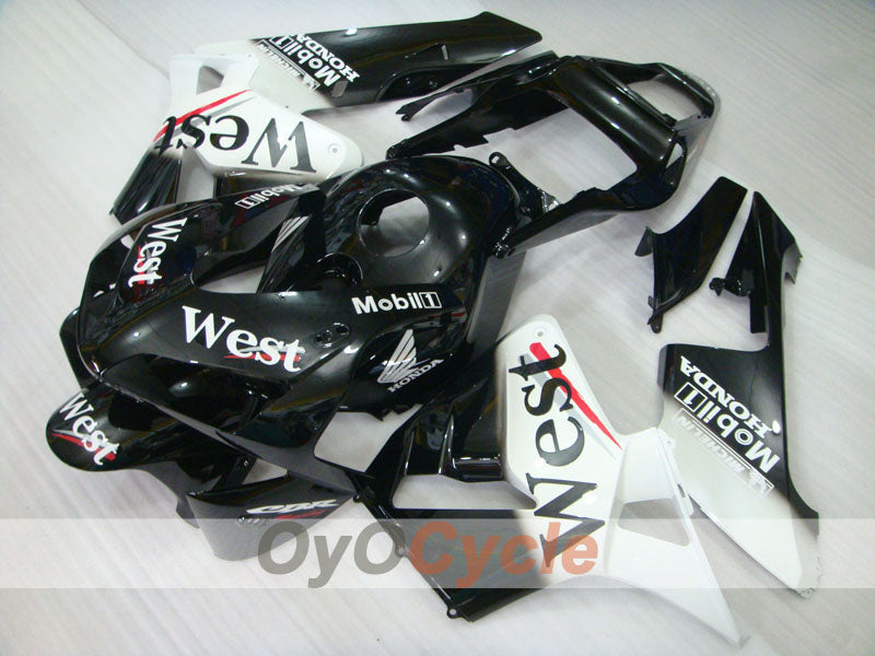 Injection Fairing kit for 03-04 CBR600RR - White, Black - West #OYO87904908 Secondary image