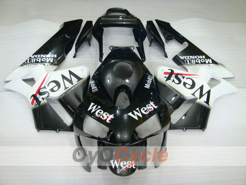 Injection Fairing kit for 03-04 CBR600RR - White, Black - West #OYO87904908